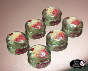 Hand Painted Glass Gems - Cupcakes - Original Designs by Cathy Kraemer
