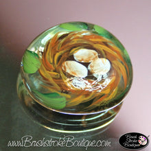 Hand Painted Glass Gems - Birdnest - Original Designs by Cathy Kraemer