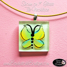 Hand Painted Jewelry - Yellow Butterfly - Original Designs by Cathy Kraemer