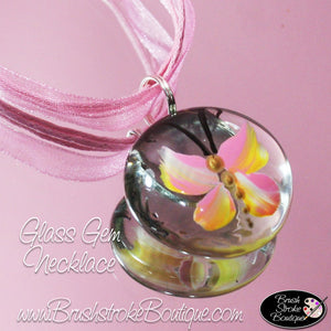 Hand Painted Jewelry - Light Pink Butterflies Are Free - Original Designs by Cathy Kraemer