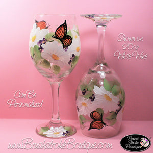 Hand Painted Wine Glass - Leopard Bling Pink - Original Designs by Cathy  Kraemer