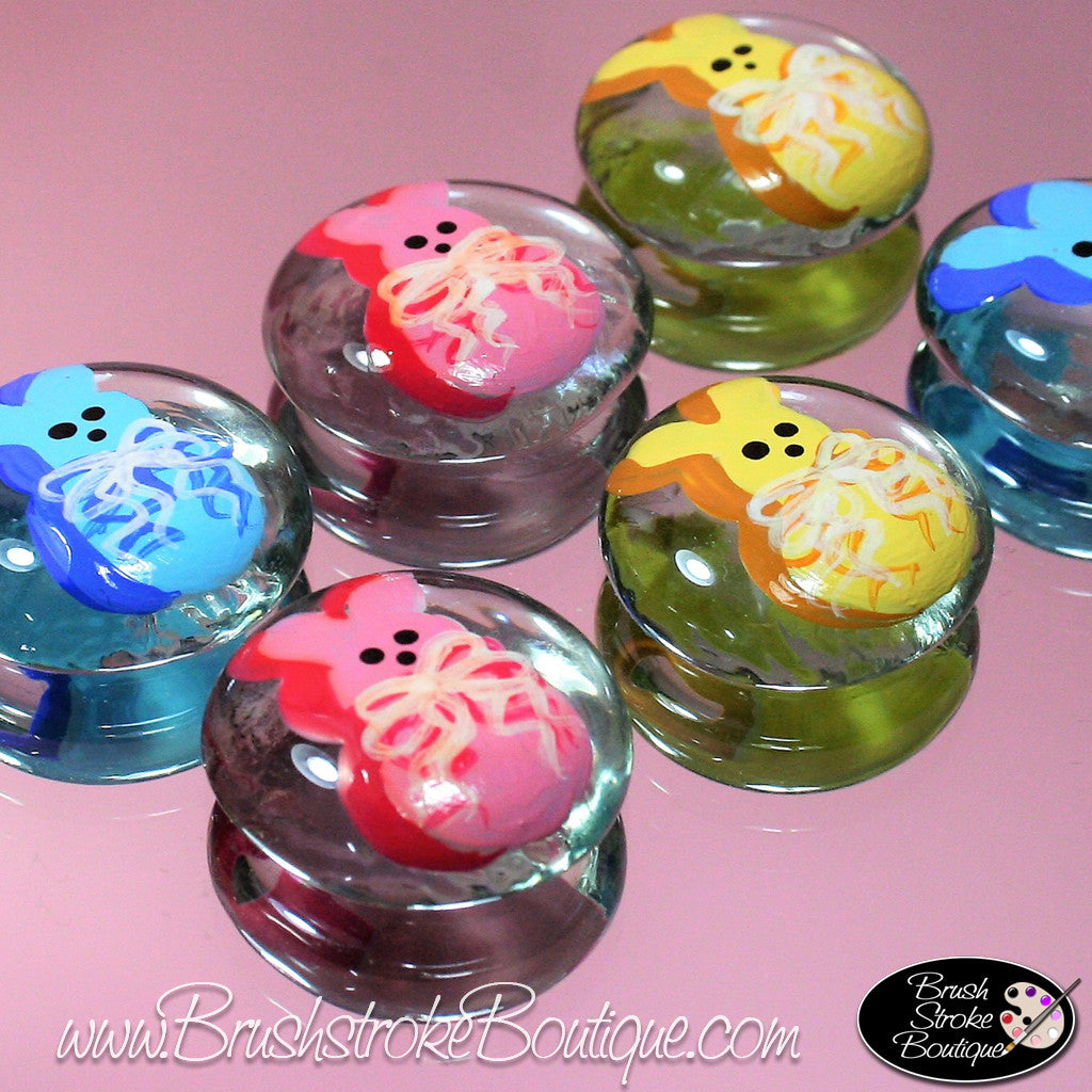 Hand Painted Glass Gems - Easter Bunny Treats - Original Designs by Cathy Kraemer