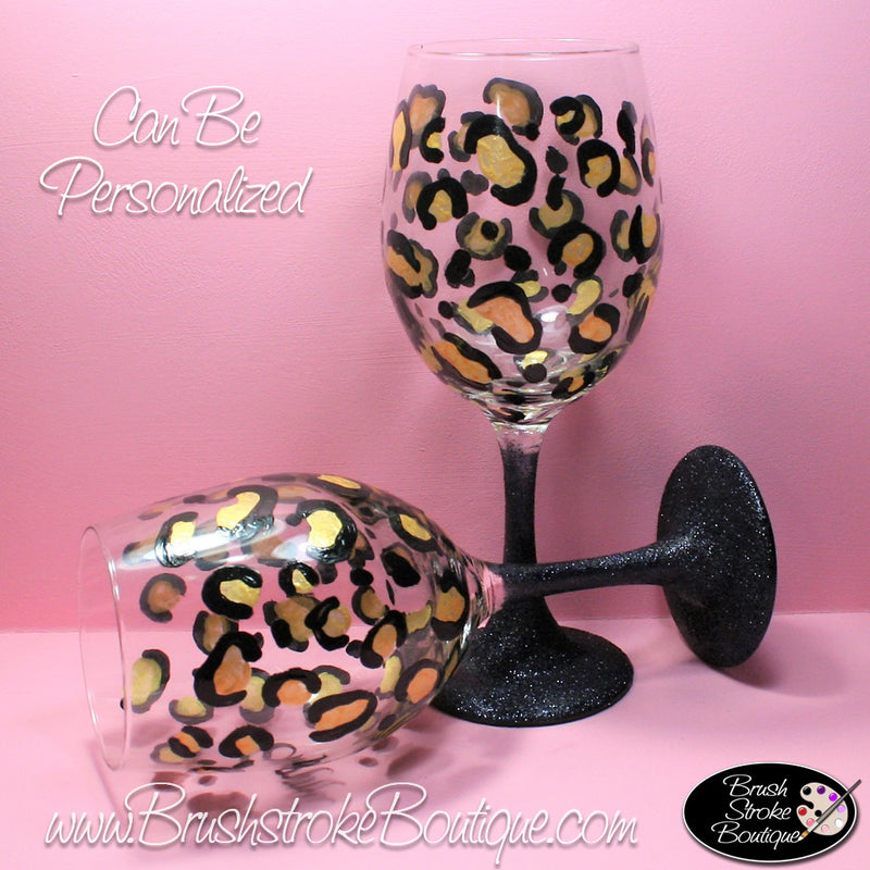 All Things Nice on X: Leopard print wine glasses, available now, hurry  limited stock!🦄 #wineglass #pink #leopardprint #valentines #glitter   / X