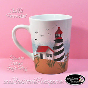 Hand Painted Coffee Mug - St Augustine Lighthouse - Original Designs by Cathy Kraemer