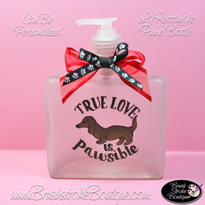 Hand Painted Pump Bottle - Love is Pawsible - Original Designs by Cathy Kraemer