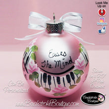 Hand Painted Ornament - Glass Ball Ornament - Music Soothes - Original Designs by Cathy Kraemer