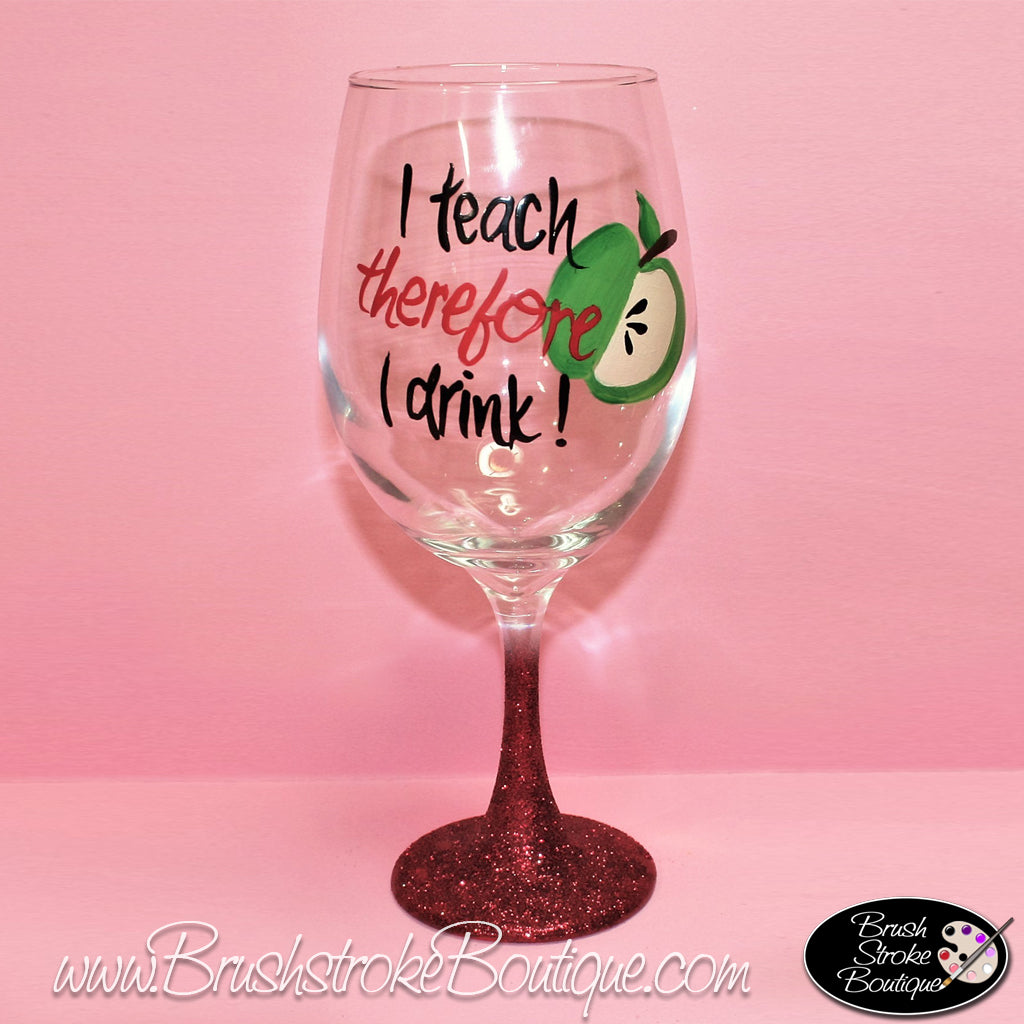 Hand Painted Wine Glass - Peacock Feather - Original Designs by Cathy  Kraemercasions
