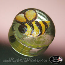 Hand Painted Glass Gems - Bumble Bees - Original Designs by Cathy Kraemer
