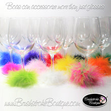 Mini Feather Boa Wine Markers - Choose Your Color to Coordinate with Your Wine Glass