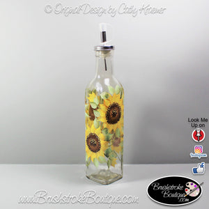 Hand Painted Salt & Pepper Shakers - Sunflowers - Original Designs by Cathy Kraemer