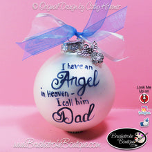 Hand Painted Ornament - Glass Ball Ornament - Angel in Heaven - Original Designs by Cathy Kraemer