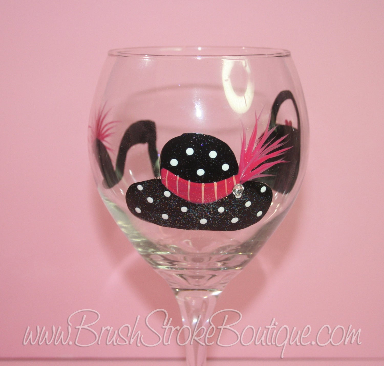 Hand Painted Wine Glass - Catching Snowflakes - Original Designs by Cathy  Kraemer