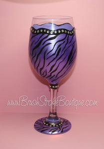 Hand Painted Wine Glass - Peacock Feather - Original Designs by Cathy  Kraemercasions